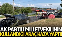 AK Partili Milletvekilinin kullandığı araç kaza yaptı!