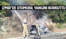 İzmir’de otomobil yangını korkuttu