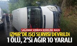 İzmir’de tarım işçilerini taşıyan minibüs kaza yaptı: 1 ölü, 10 yaralı