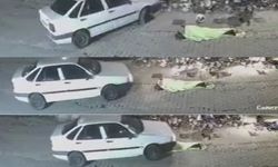 Kaldırımda uyuyan adamın üzerinden geçti
