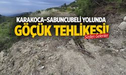 Karakoca–Sabuncubeli yolunda göçük tehlikesi!