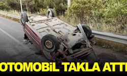 Manisa’da otomobil takla attı… Yaralılar var!