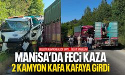 Manisa'da vahim kaza! Kamyonlar çarpıştı, ölü ve yaralılar var!