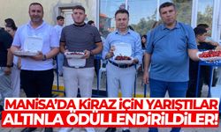 Manisa’da kiraz için yarıştılar altınla ödüllendirildiler!