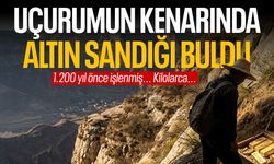 Uçurumun kenarında altın sandığı buldu!