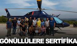 Yangın gönüllüleri sertifikalarını aldı