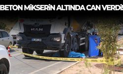 Beton mikserinin altında can verdi