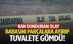 Babasını parçalara ayırıp tuvalete gömdü!