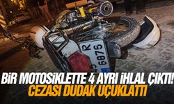 Bir motosiklette 4 ayrı ihlal çıktı! Cezası dudak uçuklattı