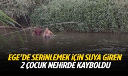 Ege’de serinlemek için suya giren 2 çocuk kayboldu!