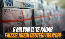 5 Milyon TL'ye kadar faizsiz kredi desteği geliyor!