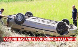 Hastaneye giderken takla attılar: Baba ve oğlu yaralandı!