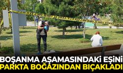Boşanma aşamasındaki eşini parkta boğazından bıçakladı