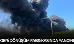 İzmir'de geri dönüşüm fabrikasında korkutan yangın!