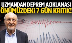 Uzmandan deprem açıklaması: Önümüzdeki 7 gün kritik!