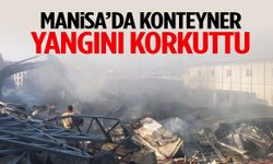 Manisa’da işçilerin kaldığı konteynerde yangın paniği