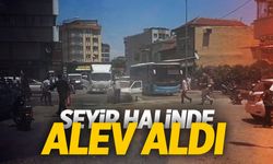 Manisa'da seyir halindeki araç cayır cayır yandı!