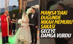 Manisa’daki düğünde nikah memuru şakası geceye damga vurdu!