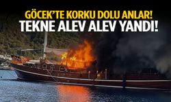 Muğla’da tekne yangını! Patlama seslerinin ardından alevlere teslim oldu