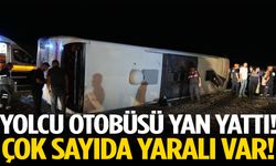 Şehirlerarası yolcu otobüsü yan yattı! Çok sayıda yaralı var…