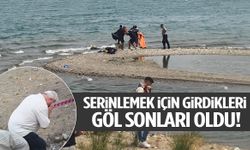 Serinlemek için girdikleri göl sonları oldu!