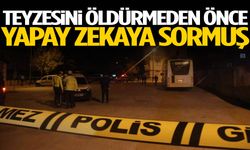 Teyzesini öldürmeden önce yapay zekaya sormuş