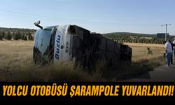Yolcu otobüsü şarampole yuvarlandı!