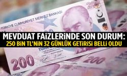 250 bin TL’nin 32 günlük getirisi belli oldu!