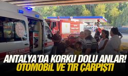 Antalya’da korku dolu anlar! Otomobil ve tır çarpıştı