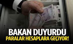 Bakan duyurdu: Paralar hesaplara geçiyor!