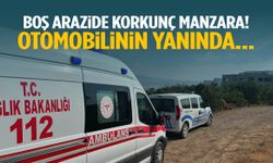Boş arazide korkunç manzara! Otomobilinin yanında…