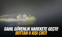 Sahil Güvenlik harekete geçti! Bottan 6 kişi çıktı