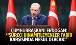 Cumhurbaşkanı Erdoğan: Süreci dinamitleyenler tarih karşısında mesul olacak