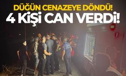 Düğün cenazeye döndü! 4 kişi can verdi