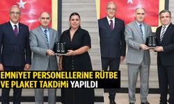 Emniyet personellerine rütbe ve plaket takdimi yapıldı