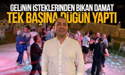 Gelinin isteklerinden bıkan damat tek başına düğün yaptı