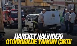 Hareket halindeki otomobilde yangın çıktı!
