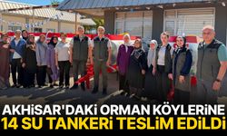 Akhisar'daki orman köylerine 14 su tankeri teslim edildi