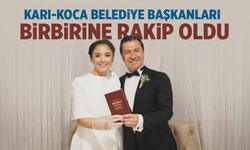 Karı-koca belediye başkanları birbirine rakip oldu