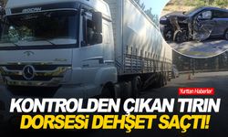 Kontrolden çıkan tırın dorsesi dehşet saçtı!