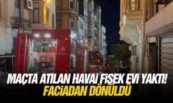 Maçta atılan havai fişek evi yaktı! Faciadan dönüldü