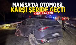 Manisa'da otomobil karşı şeride geçti! Yaralılar var...