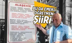 Manisalı emekli öğretmenin içinde 51 mahalleyi geçirdiği şiir belediye duvarına asıldı