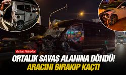 Ortalık savaş alanına döndü! Aracını bırakıp kaçtı