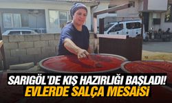 Sarıgöl’de kış hazırlığı başladı! Evlerde salça mesaisi