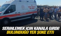 Serinlemek için kanala girdi! Bulunduğu yer şoke etti