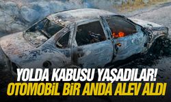 Yolda kabusu yaşadılar! Otomobil bir anda alev aldı