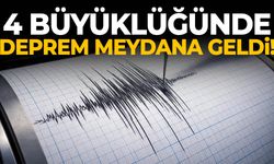 4 büyüklüğünde deprem meydana geldi!