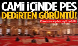 Cami içinde pes dedirten görüntü! Kameraya alıp paylaştı…