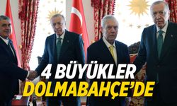 Cumhurbaşkanı Erdoğan 4 büyükleri Dolmabahçe'de ağırladı!